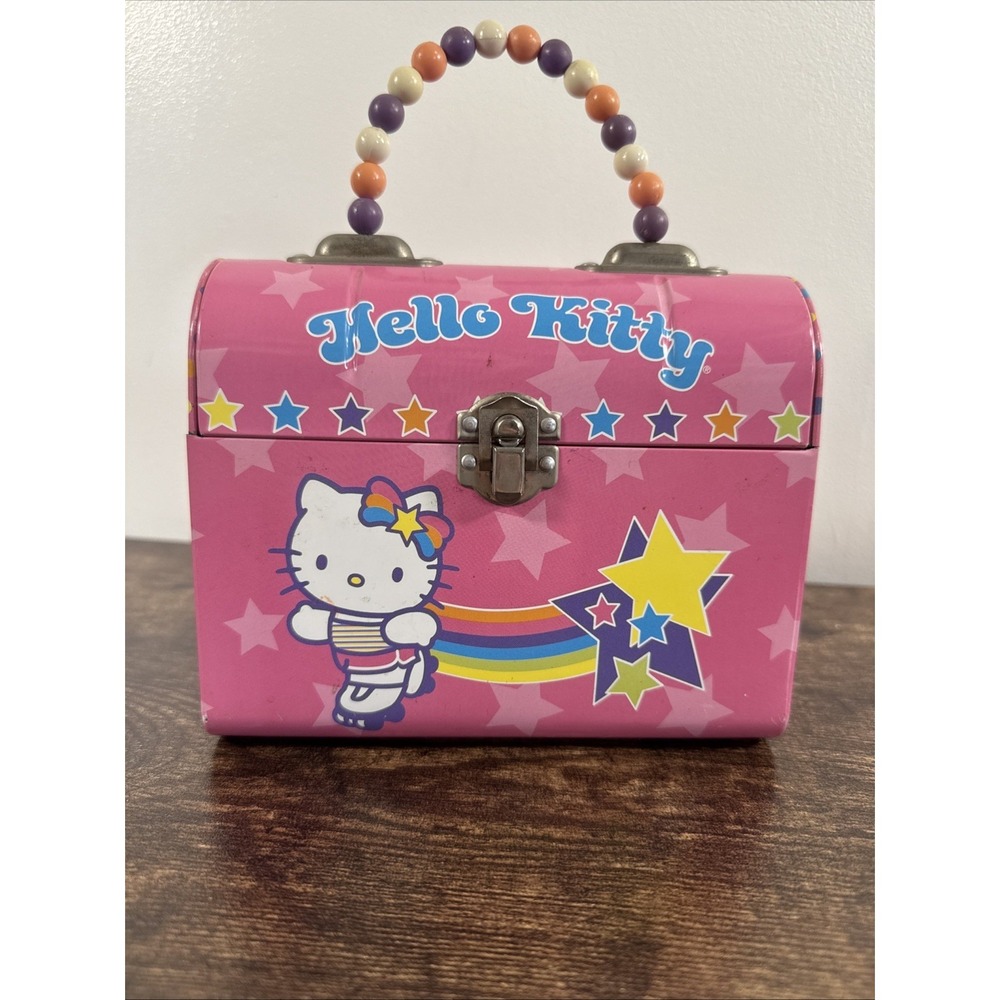 RARE Sanrio Hello Kitty Tin Tote Purse